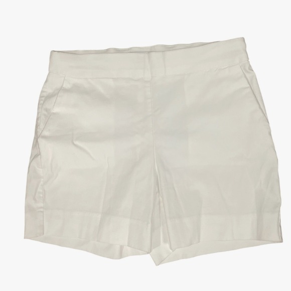 White House Black Market Pants - WHBM Womens White Shorts‎ Flat Front 2 White Casual Old Money Hamptons Summer